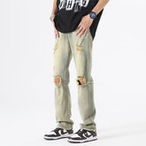 Men Jeans Summer Loose Straight Casual Trousers